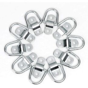 N/C D Ring 10 Pack Lashing Rings Tie Down D Rings Load Anchor Enclosed Trailer Accessories 1200 Pound Capacity
