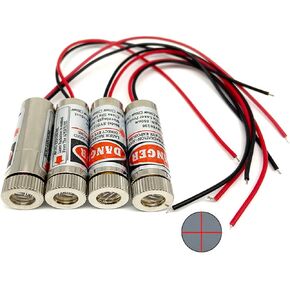 650nm red line laser module,Industrial Laser Group Module,5mw adjustable focal length, line, cross, point,(cross-4pack)
