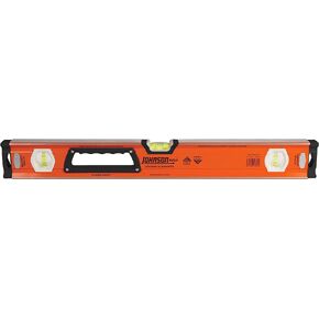 Johnson Level & Tool 1717-2400 Heavy Duty Aluminum Box Level, 24", Orange, 1 Level