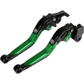 Motorcycle Adjustable Brake Clutch Levers Compatible with Z900 Z 900 2017-2021-Black+Green+Black+Green