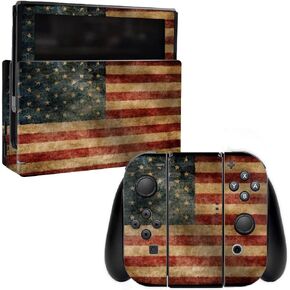 MightySkins Skin Compatible with Nintendo Switch - Vintage Flag | Protective, Durable, and Unique Vinyl Decal wrap Cover | Easy to Apply, Remove, and Change Styles | Made in The USA