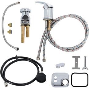 Shampoo Bowl Faucet, Vacuum Breaker Outside Faucet Kit & Shampoo Hose for Sink Faucet with Sprayer, Hair Salon Sink Faucet Sprayer Hose Replacement Set