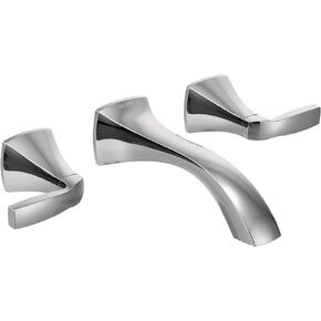 Moen Voss Brushed Nickel Two-Handle Wall Mount Bathroom Faucet Trim Kit, Valve Required, T6906BN