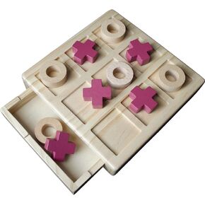 TIC TAC Toe Wooden Board - Family Game, Classic Wooden Board Game, Classical Family Board Game, Strategy Board Game, Outdoor Game