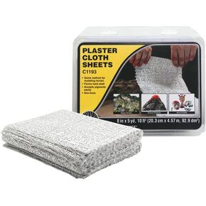 Woodland Scenics WOOC1193 Plaster Cloth Sheets, 8" x 12" (30)
