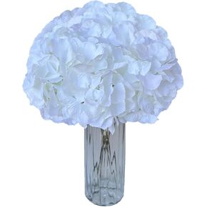 زهور الكوبية الصناعية، عبوة مكونة من 10 زهور كوبية حريرية مع 54 بتلة وسيقان طويلة لديكور المنزل، وحفلات الزفاف، وإعدادات الطاولة والمشروعات اليدوية (أبيض) in Kuwait