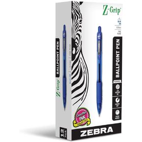 Zebra Pen Z-Grip Retractable Ballpoint Pen, 0.7mm, Black Ink, 18-Pack (23124)