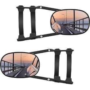 YITAMOTOR Clip-on Towing Mirrors Extenders, Clamp on Car Mirror, Camper Side Mirror Extensions for Towing Rear View Mirror for Cars Trailer Van SUV Trucks, Blindspot Mirror, Trailer Mirror Extender
