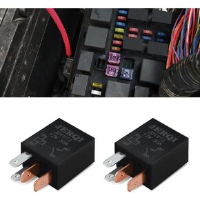 2PCS 5 Pin 12V 30A Relay, Car Relay Switch, Multi Purpose Automotive Relay Black Starter Relay, Power Relay Universal for Car Motor Automotive Replacement Accessories (5 Pin, 2PCS)