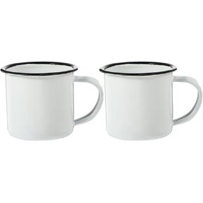 BESPORTBLE Enamel Coffee Cups Enamel Camping Cup Darware Enamel Camping Coffee Mugs Metal Cups for Hiking, Travel, Fishing, Picnics, and Hunting