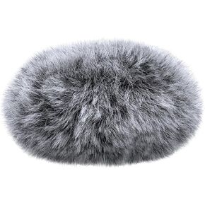 Cubilux Microphone Windscreen Cover, Dead Cat, Pop Filter&Furry Windscreen Muff for Portable Digital Recorders, Windshield Compatible with Zoom H4n, H4n PRO, H5, H6, Tascam DR-40X, DR-05, DR-07X, Gray