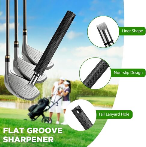 مجموعة تنظيف نادي الجولف من كورين، 2 مبراة لنادي الجولف على شكل U & V-Grooves، منظف فرش نادي الجولف مع حلقة تسلق قابلة للسحب، مجموعة أدوات فرشاة الجولف المحمولة، ملحقات حقيبة الجولف للرجال والنساء in Kuwait