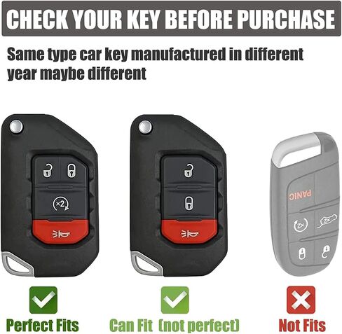 Gematay for Jeep Key Fob Cover with Keychain, Key Shell Cover Compatible with 2018 2019 2020 2021 2022 2023 Wrangler JL Gladiator Sahara Smart Key Fob, White in Saudi Arabia