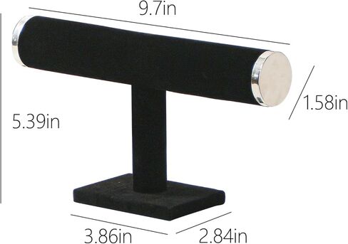 حامل سوار Julysky T bar، حامل عرض السوار مع غطاء معدني، حامل عرض المجوهرات المخملية، منظم ساعة Bangle Scrunchie in Kuwait