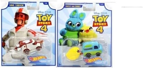 Hot Wheels Toy Story 4 Character Cars Complete Set of 8 Diecast Vehicles with Woody, Buzz Lightyear, Alien, Rex, Forky, Bo Peep, Duke Caboom, Ducky & Bunny in Saudi Arabia