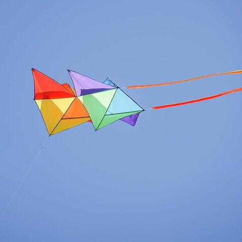 In the Breeze 3371 — Pacific Tri-Kite — Large Colorblock Cellular Single-Line Kite with Color-Coordinated Streamer Tails; Kite Line Included… in Kuwait