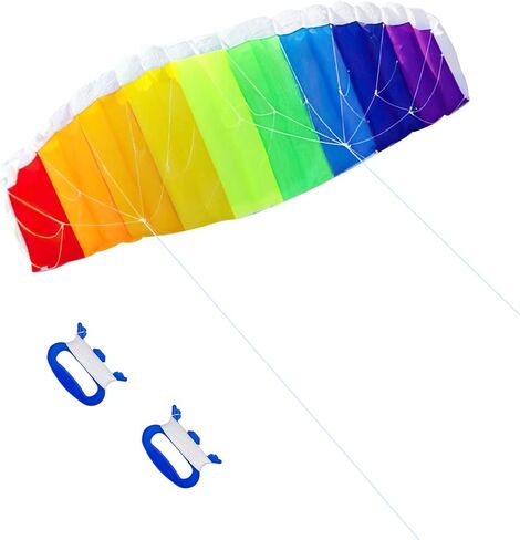 Yinuoday Rainbow Color Dual Line Kite Stunt Power Outdoor Sport Kite Large Fast Speed Kite Surfing Seaside Beach Toy for Adults (1. 4m) in Kuwait