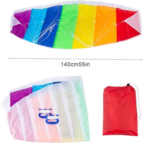 Yinuoday Rainbow Color Dual Line Kite Stunt Power Outdoor Sport Kite Large Fast Speed Kite Surfing Seaside Beach Toy for Adults (1. 4m) in Kuwait