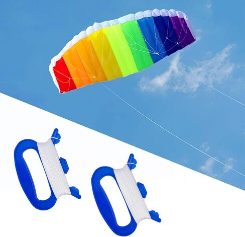 Yinuoday Rainbow Color Dual Line Kite Stunt Power Outdoor Sport Kite Large Fast Speed Kite Surfing Seaside Beach Toy for Adults (1. 4m) in Kuwait