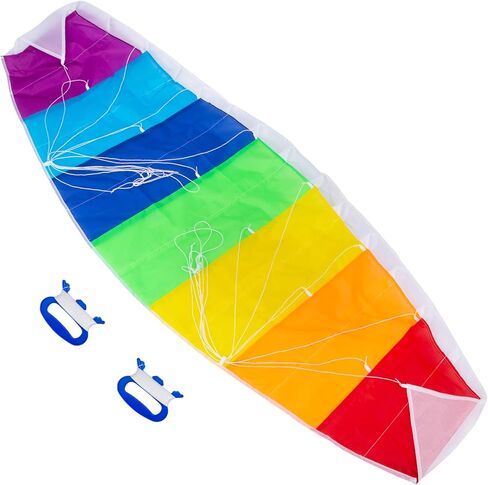 Yinuoday Rainbow Color Dual Line Kite Stunt Power Outdoor Sport Kite Large Fast Speed Kite Surfing Seaside Beach Toy for Adults (1. 4m) in Kuwait