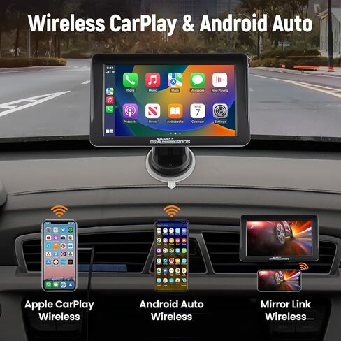 ستيريو سيارة maxpeedingrods مقاس 7 بوصات مع Apple CarPlay وAndroid Auto اللاسلكي، وجهاز استقبال الصوت، وراديو السيارة المحمول مع كاميرا احتياطية ونظام تحديد المواقع العالمي (GPS)، وبلوتوث، ووصلة مرآة in Saudi Arabia