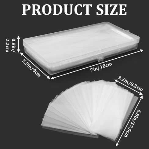 200 Pack Currency Sleeves,Clear Paper Money Holder with Plastic Storage Case Money Sleeves OPP Bag for Paper Money Bill Stamp Protector in Kuwait
