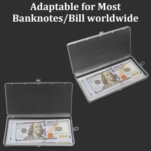 200 Pack Currency Sleeves,Clear Paper Money Holder with Plastic Storage Case Money Sleeves OPP Bag for Paper Money Bill Stamp Protector in Kuwait