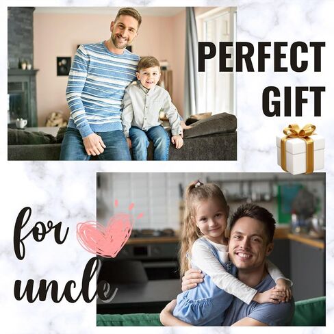 INNObeta Uncle Gifts Valet Tray، منظم تخزين سطح المكتب من جلد البولي يوريثان بجانب السرير وحامل العملات المعدنية من Niece Nephew، مثالي لعيد الميلاد وعيد الميلاد وعيد الأب in Saudi Arabia