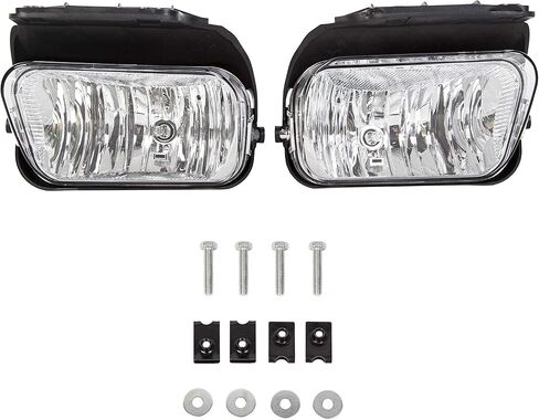 ECOTRIC Bumper Fog Lights Lamps Compatible with 2003-2007 Chevy Silverado 2002-2006 Chevy Avalanche with Bulbs Driver Side+Passenger Side in Saudi Arabia