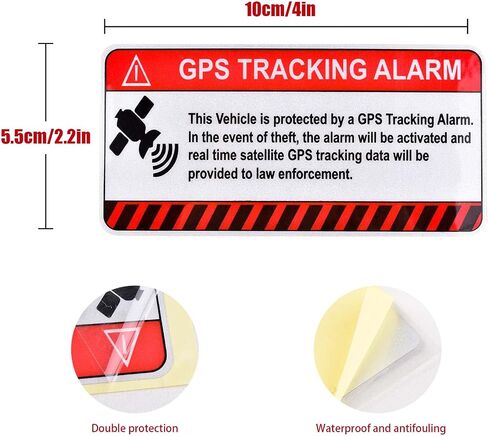 12PC GPS Tracking Sticker Anti-Theft, Car Vehicle Warning Sign, Self Adhesive Car Decal, Static Cling Decal Inside Car Window, GPS Decals for Cars, Motorcycle, Scooter, Bike Vehicle Security Sign in Saudi Arabia