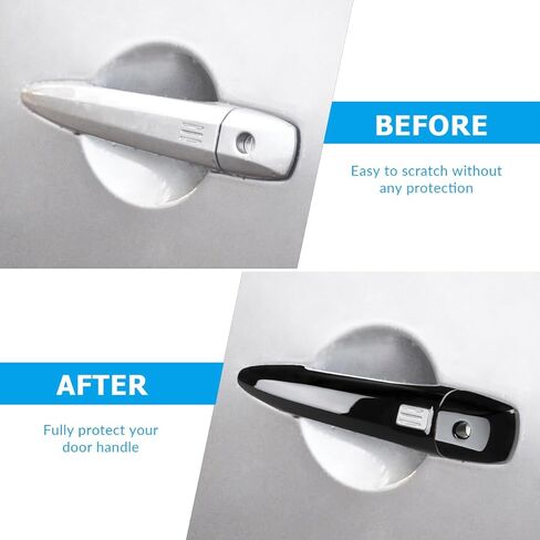 غطاء مقبض الباب الخارجي متوافق مع نيسان باثفايندر 2022 2023 2024 ملحقات واقي مقبض الباب مع 4 فتحات لأجهزة استشعار القفل التلقائي in Kuwait