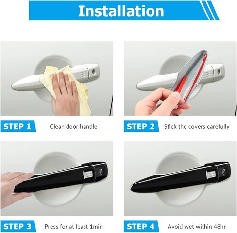 غطاء مقبض الباب الخارجي متوافق مع نيسان باثفايندر 2022 2023 2024 ملحقات واقي مقبض الباب مع 4 فتحات لأجهزة استشعار القفل التلقائي in Kuwait