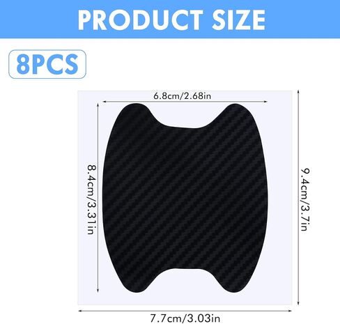 Car Door Handle Protector, 8PCS Car Handle Protector, Carbon Fiber Sticker Avoiding Scratches, Auto Accessories Universal for Most Door Handles in Saudi Arabia