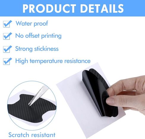 Car Door Handle Protector, 8PCS Car Handle Protector, Carbon Fiber Sticker Avoiding Scratches, Auto Accessories Universal for Most Door Handles in Saudi Arabia