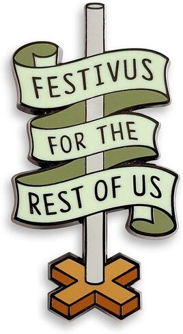 Pinsanity Festivus Pole Holiday Enamel Lapel Pin in Saudi Arabia