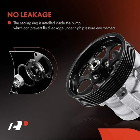 A-Premium Power Steering Pump, with Pulley, Compatible with Hyundai Santa Fe 2007 2008 2009, V6 3.3L Petrol Sport Utility, Replace # N7340138, 571000W500 in Saudi Arabia