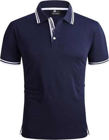 V VALANCH Polo Shirts for Men 3 Pack Golf Shirts Short Sleeve Moisture Wicking Collared Tennis Shirt Casual Stylish in Saudi Arabia