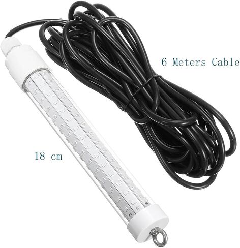 10W LED Underwater Submersilble Night Fishing Fish Light (Cool White) Crappie Shad Squid Boat Kayak Fishing Bait in Saudi Arabia