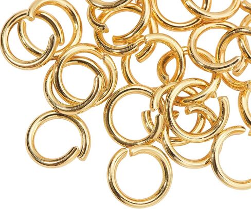 DanLingJewelry 200 pcs 304 Stainless Steel 18 Gauge Open Jump Rings 8mm for Jewelry Making Connectors Jewelry Finding Golden Color in Kuwait