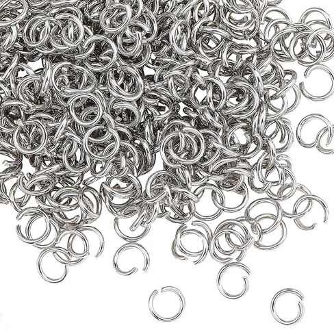 DanLingJewelry 200 pcs 304 Stainless Steel 18 Gauge Open Jump Rings 8mm for Jewelry Making Connectors Jewelry Finding Golden Color in Kuwait