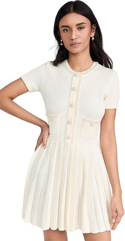 Self Portrait Women's Knit Mini Dress in Kuwait