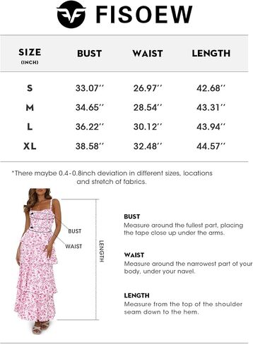 Fisoew Womens Floral Maxi Dresses Spaghetti Strap Casual Sleeveless Ruffle Flowy Tiered Dress in Kuwait