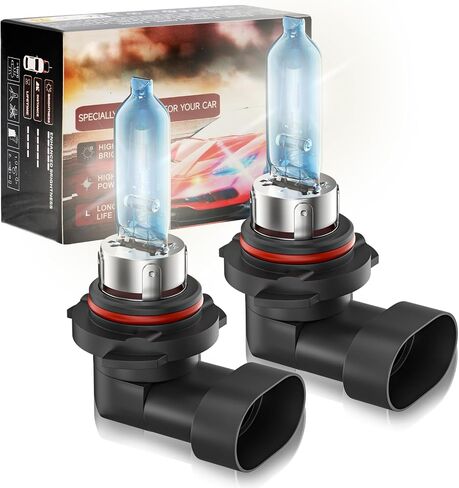 9005 Headlight Bulbs, 65W Super Bright 9005/HB3 Halogen Headlight Bulb, IP67 Waterproof, High/Low Beam Headlight Bulb and Fog Light Bulb Halogen Replacement Bulbs, Pack of 2 in Saudi Arabia