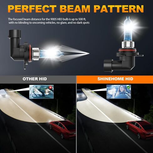 9005 Headlight Bulbs, 65W Super Bright 9005/HB3 Halogen Headlight Bulb, IP67 Waterproof, High/Low Beam Headlight Bulb and Fog Light Bulb Halogen Replacement Bulbs, Pack of 2 in Saudi Arabia