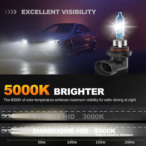 9005 Headlight Bulbs, 65W Super Bright 9005/HB3 Halogen Headlight Bulb, IP67 Waterproof, High/Low Beam Headlight Bulb and Fog Light Bulb Halogen Replacement Bulbs, Pack of 2 in Saudi Arabia