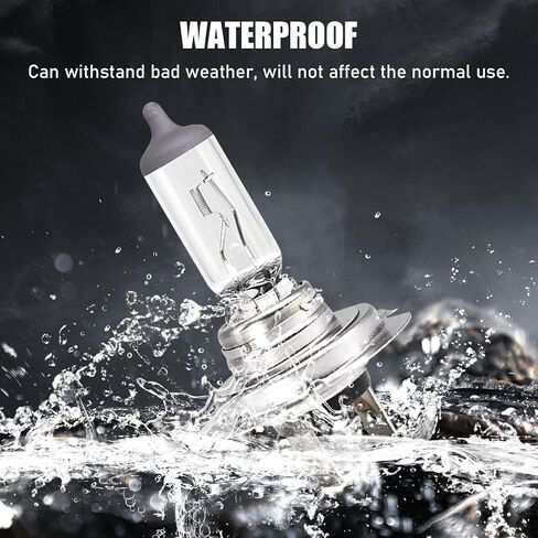 2 PCS H7 Automotive Halogen Bulb, 12V 55W 60,000 Hours Service Life High-transmission Quartz Glass High Low Beam, Lighting Replacement Accessories, Compatible with Most Car Models (White) in Saudi Arabia