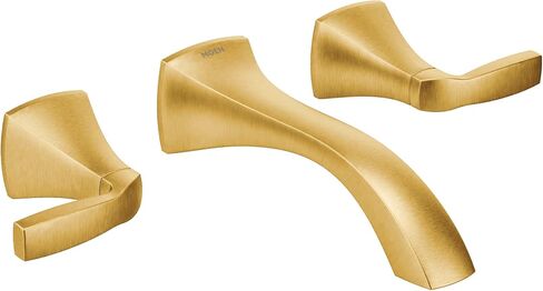 Moen Voss Brushed Nickel Two-Handle Wall Mount Bathroom Faucet Trim Kit, Valve Required, T6906BN in Saudi Arabia