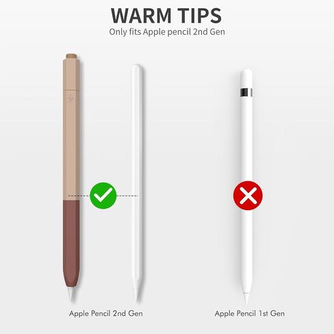 LJFLYXRI Case for Apple Pencil 2nd Generation,Hexagon Anti-Rolling Design Premium Silicone Sleeve Comfortable Grip for a Long time,Compatible with Magnetic Charging and Double Tap (Chocolate -3) in Saudi Arabia