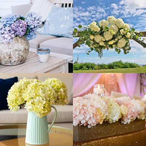 زهور الكوبية الصناعية، عبوة مكونة من 10 زهور كوبية حريرية مع 54 بتلة وسيقان طويلة لديكور المنزل، وحفلات الزفاف، وإعدادات الطاولة والمشروعات اليدوية (أبيض) in Kuwait