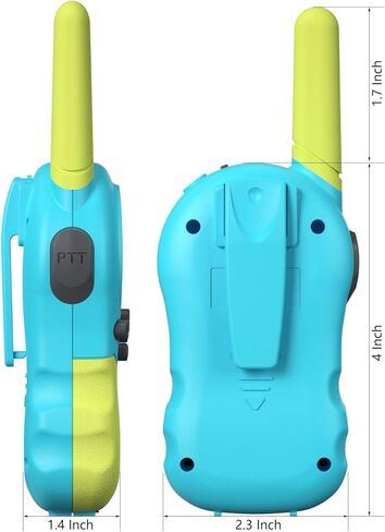 أجهزة اتصال لاسلكية قابلة لإعادة الشحن للأطفال أجهزة اتصال لاسلكية طويلة المدى للأولاد والبنات من سن 3 إلى 12 عامًا ألعاب عيد الميلاد - سماوي/أصفر in Kuwait